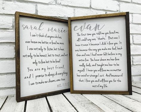 Wedding Vow Frame, Wedding Vows for Her, Wedding Vow Canvas, Wedding Vow Art, Wedding Vow Wall Art, Wedding Vow Sign, Wedding Vows Wood Vows Framed, Vow Art, Wedding Vows Canvas, Wedding Vows For Her, Vows For Her, Wedding Party Dress Guest, Buffet Wedding Reception, Wedding Vow Art, Engraved Glassware