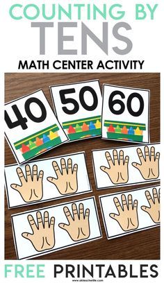 Counting To 100 Kindergarten, Kindergarden Math, Counting By Tens, Free Math Centers, Numbers To 100, Count To 100, Counting To 100, Math Number Sense, Teaching Numbers