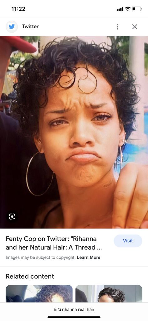 Rihanna Curly Updo, Rihanna Real Hair, Rihanna Natural Hair, Rihanna Curly Hair, Rihanna Curly, Young Rihanna, Curly Updo, Short Curly Hair, Short Curly