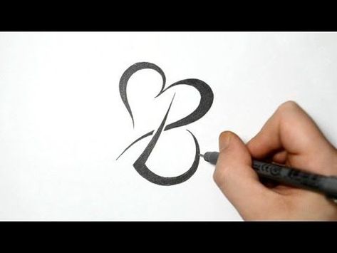 Letter B and heart tattoo | tattoo ideas | Pinterest | Letter b ... Letter B Tattoo, Cursive Tattoos, Small Quote Tattoos, Small Tattoos Simple, Initial Tattoo, Heart Tattoo Designs, Fancy Letters, B Tattoo, Temporary Tattoo Designs