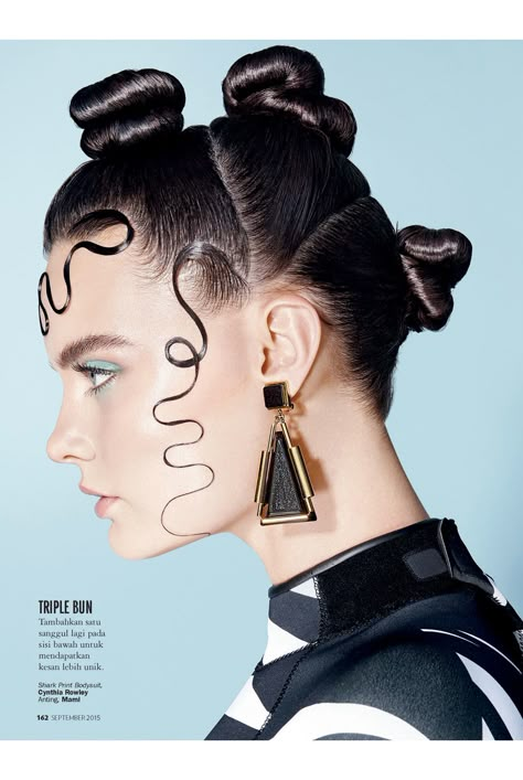 Marie Claire IND - Twist & Curl on Behance Hair Editorial, High Fashion Hair, Twist Curls, Avant Garde Hair, Runway Hair, Editorial Hair, Creative Hair, Punk Hair, Fantasy Hair