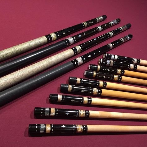 http://www.billiardsforum.com/show-off-your-pool-cue/palmer-custom-cue-co-elizabeth-nj-1964-1994 Pool Cues For Sale, Billiards Room Decor, Custom Pool Cues, Billiards Room, Custom Pool, Pool Tables, Billiards Pool, Pool Cues, Billiard Room