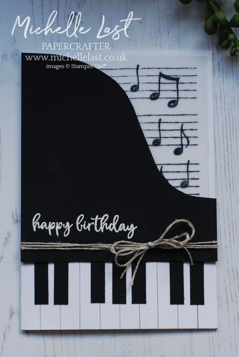 Music Theme Card Ideas, Piano Cards Handmade, Music Cards Ideas, Music Cards Handmade, Music Scrapbook Ideas, Music Gifts Diy, Snowflake Making, Musical Birthday Cards, Music Gift Ideas