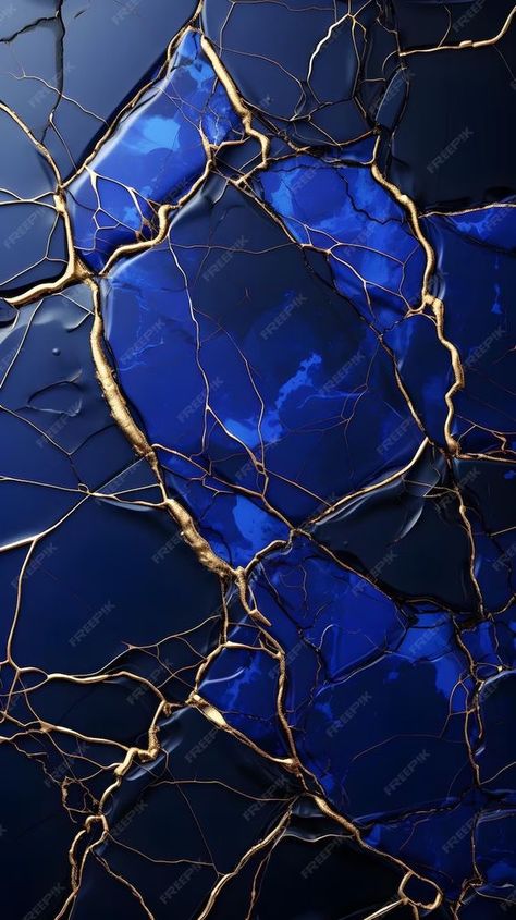 Modern Wallpaper Texture, Blue And Gold Wallpaper, Blue Marble Wallpaper, Marble Effect Wallpaper, Background Painting, Gold Art Painting, Qhd Wallpaper, Black Phone Wallpaper, Marble Wallpaper