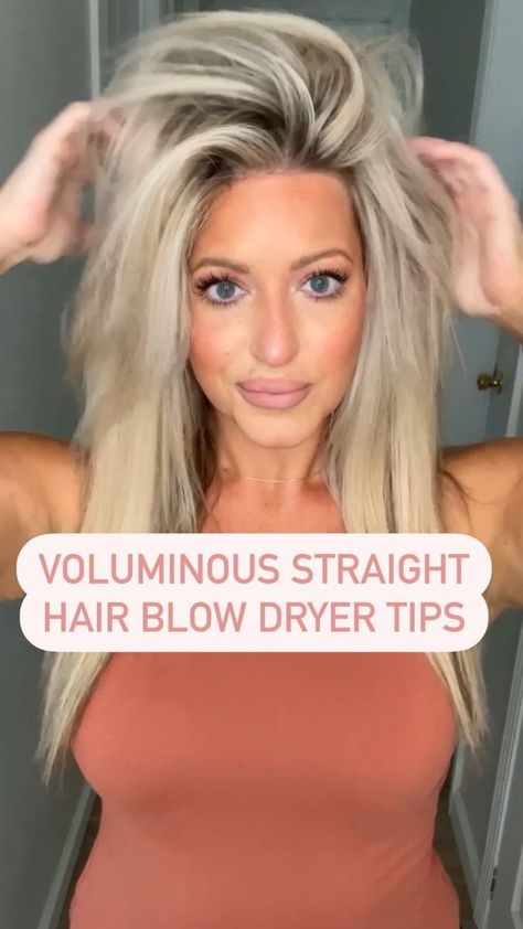 Voluminous Straight Hair, Blow Dry Hair For Volume, Blow Drying Tips, Blow Dry Hair Straight, Blowdry Styles, Hair Blow Dryer, Towel Dry Hair, Blow Dry Hair, Chris Stapleton