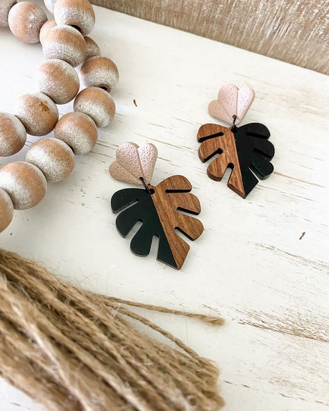 Leaf earrings diy