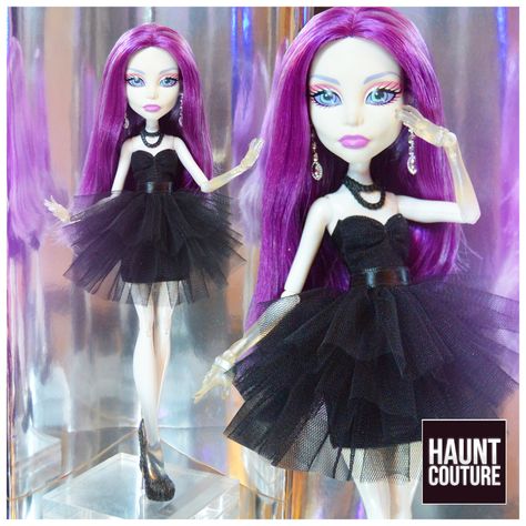 Haunt Couture, Spectra Vondergeist, Black Tulle Skirt, Monster High Doll Clothes, Coachella Looks, Arte Monster High, Tulle Skirt Black, Disney Princess Dolls, High Fashion Dresses