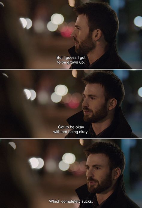 "But I guess I got to be grown up. Got to be okay with not being okay. Which completely sucks. ” Before We Go (2014) Relatable Lines, Best Movie Quotes, Movie Dialogues, Favorite Movie Quotes, Septième Art, Before We Go, Movie Lines, Film Quotes, Tv Quotes