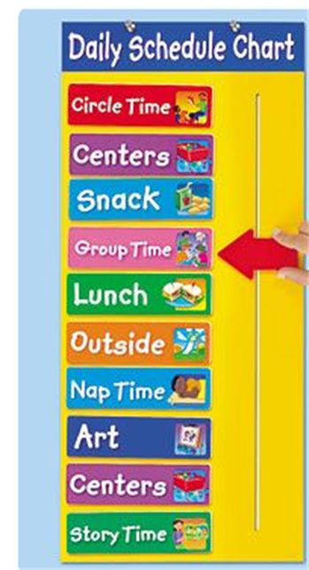 Daycare Schedule, Classroom Schedule, Preschool Schedule, Lakeshore Learning, Toddler Classroom, Visual Schedule, Home Daycare, Daycare Activities, Classroom Rules