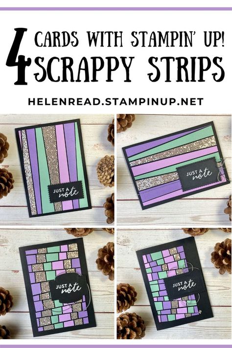 Card Ideas Handmade, Diy Card Ideas, Stampin Up Card Ideas, Strip Cards, Designer Paper Cards, Scrappy Cards, Stampin Up Card, Paper Mosaic, Ideas Handmade