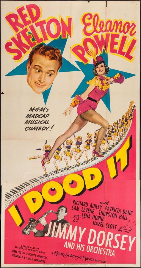 I Dood It (1943) Hazel Scott, Vincente Minnelli, 1970s Movie Posters, Eleanor Powell, Movies Pictures, Glenn Ford, Dance Pics, Red Skelton, Lena Horne