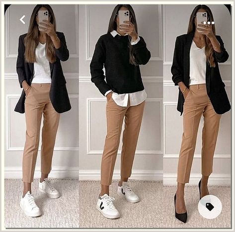 Casual office outfits for women in summer shoes! With comfortable shoes, you can wear them all day long and be comfortable and stylish. Smart Casual Women, Casual Work Outfits Women, Smart Casual Work Outfit, Office Casual Outfit, Office Outfits Women, Business Casual Outfits For Work, Mode Casual, Stylish Work Outfits, Brown Pants