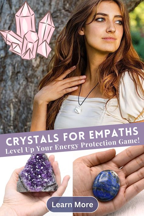 crystals and woman wearing crystal pendant Empath Protection Crystals, Crystals For Empaths, Empath Protection, Energy Protection, Best Crystals, Protection Crystals, Level Up, To The World, Ash