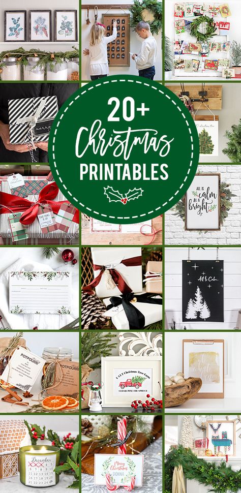 Farmhouse Classroom, Ideas Navideñas, Christmas Vignettes, Season Decor, Christmas Gift Tags Printable, Christmas Tablescape, Christmas Fonts, Free Christmas Printables, Christmas Printable