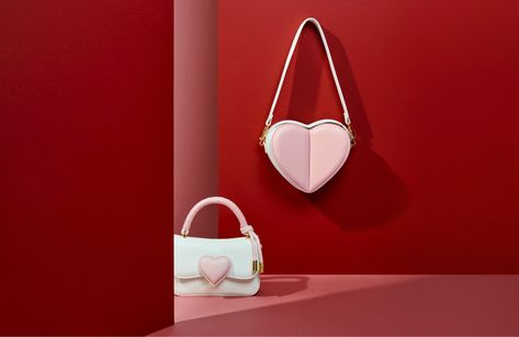 Valentine’s Day Collection | Spring 2022 | CHARLES & KEITH UK Bag Still Life, Valentines Day Bags, Shooting Bags, Photography Bags, Diy Bag Designs, Valentine Theme, Heart Themed, Photoshoot Concept, Pink Pumps