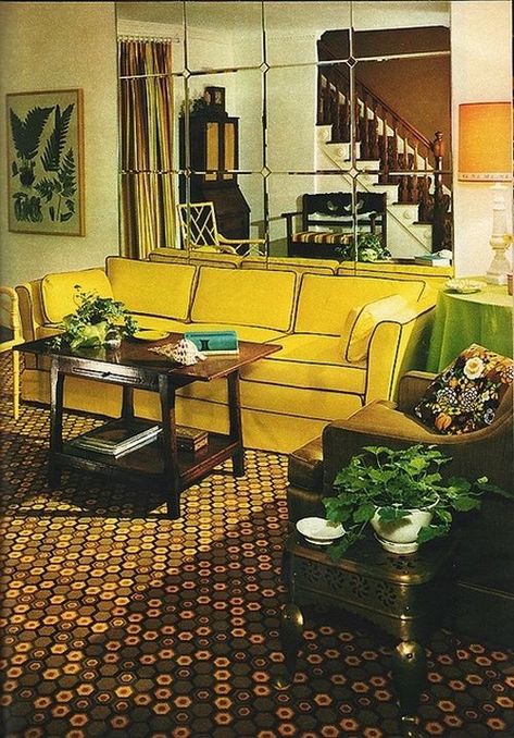 Sixties Living Room, 1970’s Aesthetic, 70s House, S Aesthetic, The Sixties, Dream House, Mid Century, Living Room