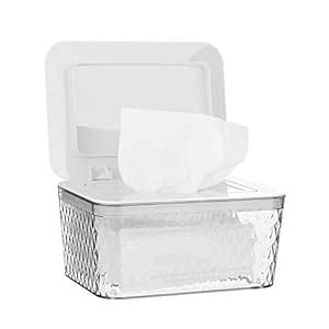 Whiidoom Wipes Dispenser, One-Handed Operation Wipe Holder for Baby & Adult, Seal-Designed Wipes Container for Bathroom Keep Diaper Wipes Fresh (White) Wet Wipes Holder, Bathroom Wipes, Baby Wipe Holder, Wipes Holder, Baby Wipes Container, Wipe Holder, Tissue Napkins, Baby Wipe Case, Flushable Wipes