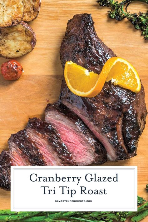 Roast On The Grill, Tritip Recipes, Tri Tip Roast, Chocolate Easter Cake, Tip Roast, Orange Beef, Christmas Main Dishes, Dinner Favorites, Perfect Roast