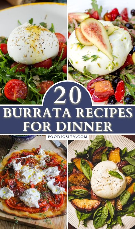 Buratta Recipe, Burrata Recipes, Burrata Recipe, Ideas For Dinner, Burrata Salad, Quick Salads, Italian Dinner Recipes, Burrata Cheese, Italian Dinner