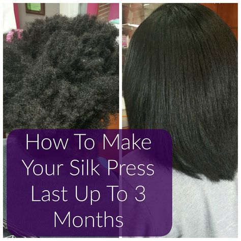 How to make your silk press last up to 3 months!                                                                                                                                                                                 More All Natural Hair Products, Silk Press Hair, Relaxed Hair Care, Pressed Natural Hair, Straightening Natural Hair, Silk Press Natural Hair, Best Natural Hair Products, Natural Hair Products, Professional Hairstylist