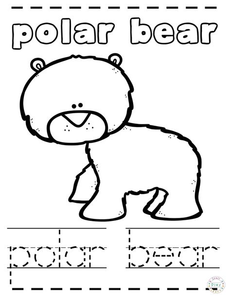 Polar Animals Preschool Crafts, Arctic Animals Printables, Arctic Animals Preschool Activities, Polar Bears Preschool, Polar Animals Preschool, Winter Animals Preschool, Arctic Animals Preschool, Polar Bear Coloring Page, Polar Bear Craft