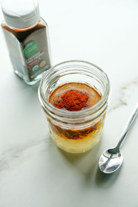 Lemon Olive Oil with Cayenne Pepper Recipe - Crave-Worthy Cayenne Pepper Cleanse, Cayenne Pepper Drink, Cayenne Pepper Recipes, Liver Cleanse Recipe, Drinking Olive Oil, Lemon Cleanse, Ginger Shot Recipe, Lemon Shots, Liver Cleanser