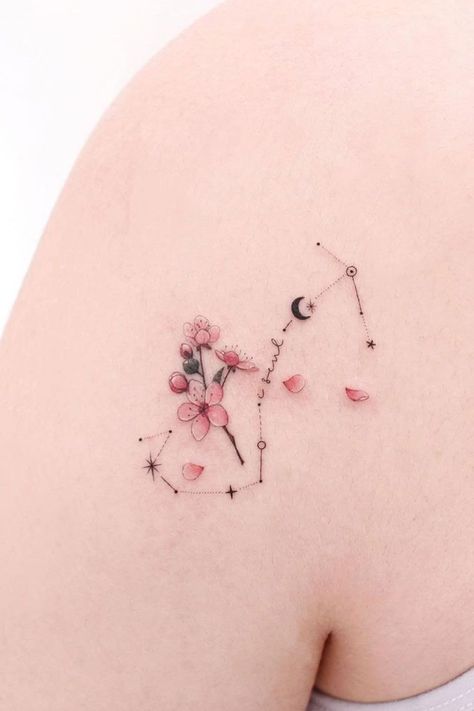 Looking for a zodiac sign tattoo? We've got you covered with designs for all 12 signs. Check out our collection and find the perfect one for you. #zodiacsigntattoo #zodiactattoo #zodiacsignstattoos #femaletattoo #womentattoo #scorpiotattoo Scorpio Constellation Tattoo, Zodiac Tattoo Ideas, Sagittarius Tattoos, Zodiac Sign Tattoo, Scorpio Constellation Tattoos, Scorpio Zodiac Tattoos, Pisces Tattoo Designs, Aries Constellation Tattoo, Scorpio Constellation