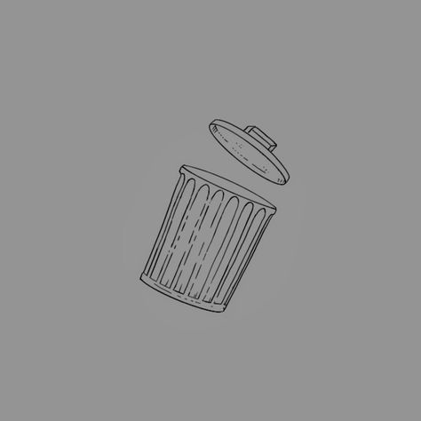 Trash Can Drawing Simple, Garbage Can Tattoo, Trash Can Tattoo, Trash Can Drawing, Tattoo Trash, Naruto Eyes, Ads Creative Advertising Ideas, Trash Art, Flash Tattoos