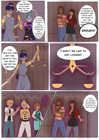 Miraculous Ladybug Akumatized, Marinette Harem, Ladybug Akumatized, Marinette Akumatized, Miraculous Villains, Mlb Comics, Adrian And Marinette, Barbie Drawing, Lady Justice