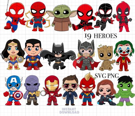 Iron Man Cartoon, Baby Marvel, Chibi Marvel, Baby Avengers, Baby Spiderman, Baby Superhero, Avenger Birthday Party, Avengers Birthday, Marvel Spiderman Art