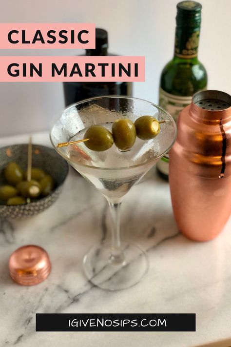 Classic Gin Martini - I Give No Sips How To Make Martini, Blood Orange Martini, Blue Cheese Stuffed Olives, Peppermint Martini, Gin Martini, Tanqueray Gin, Orange Bitters, Bitter Greens, Sugar Recipes