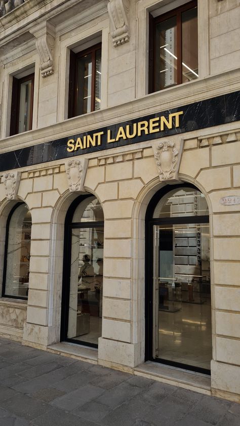 Ysl Building, Mood Icon, Ysl Store, Saint Laurent Store, Commercial And Office Architecture, Mood Aesthetic, Facade Architecture Design, Neoclassical Architecture, Aesthetic Stores