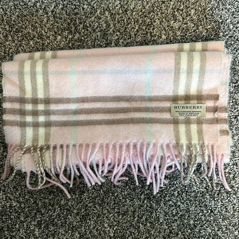 50% Cashmere 50% Wool Dry Clean Only Questions? Leave A Comment Below! Burberry Pink, Pink Xmas, Burberry Scarf, Pink Aura, Reversible Scarf, Checked Scarf, Burberry Accessories, Pink And Brown, Pink Scarves