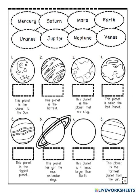 Kindergarten Grading System, Teaching The Solar System, Planets Worksheet Free Printable, Worksheet On Solar System, Free Astronaut Printables, Inner Planets Activities, Solar System Worksheets For Grade 3, Planets Worksheets For Preschool, Planet Worksheets Free Printable