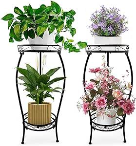 Round Shelf, Tall Plant Stands, Metal Plant Stand, Outdoor Living Decor, Flower Pot Holder, Plant Stand Indoor, Plant Stands, Garden Living, Tall Plants