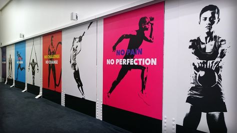 Gym Wall Graphics, Gym Interior Design Wall, Gym Wall Design, Wall Graphics Office, Gym Graphics, Wall Graphics Design, Office Wall Graphics, Gym Design Interior, Office Wall Design