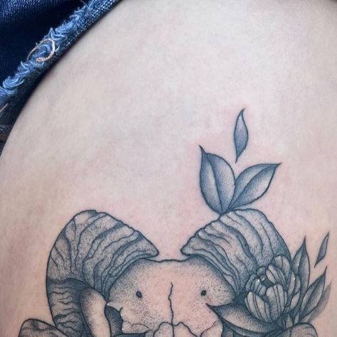 MaKenzi Groves on Instagram: "Got to do this floral ram skull for Taylor! #floraltattoo #skeletontattoo #blackandgreytattoo #blackandgrey #blackandgreyink #stippletattoo #girlswithtattoos #baltimoretattooartist #peakneedles #empireinks #painfulpleasures #recoveryaftercare #girlswithtattoos #tattooideas #tattoos #tattooart #femaletattooartist #stipple #tattooideas #belairtattoo #marylandtattooartist #finelinetattoo #saniderm #fkirons #empireinks #madrabbit #ram #skull #ramskull #floral #animal Air Tattoo, Aries Tattoo, Ram Skull, Skeleton Tattoos, Female Tattoo Artists, Fine Line Tattoos, Stippling, Black And Grey Tattoos, Tattoo Artists