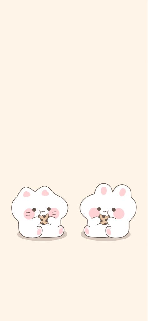 Wallpaper Cookies Backgrounds, Rabbit Wallpaper, Cat Cookies, Bunny Wallpaper, Anime Dragon Ball Goku, Backgrounds Phone Wallpapers, Kawaii Cat, Cat Aesthetic, Cat Wallpaper