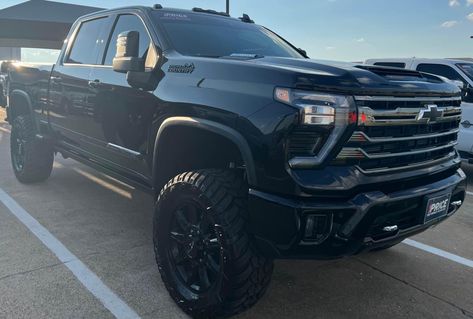 Chevy Silverado 2500HD Heavy-Duty High Country Diesel Midnight Edition Chevrolet 2500, Lifted Silverado, Black Truck, Armored Truck, Gm Trucks, Chevrolet Trucks, Gmc Trucks, Chevy Silverado, Chevy Trucks