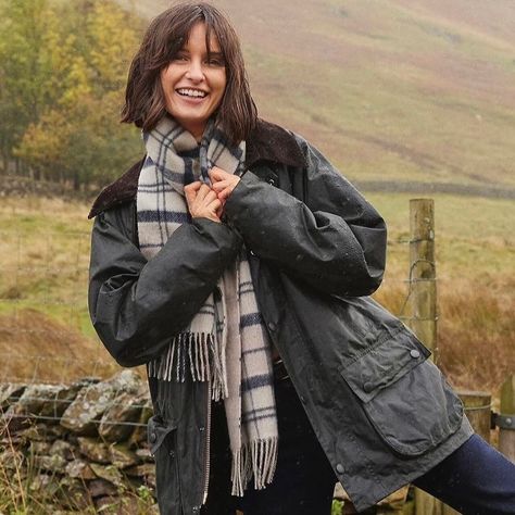 Ready for more rain! Every one should own at least one Barbour jacket in their lifetime. #barbour #barbourwaxjacket #barbourjacket #thesportinglodge Country Jackets Women, Womens Barbour Jacket Outfit, Rain Jacket Aesthetic, Barbour Aesthetic, Barbour Jacket Women Outfit, Barbour Jacket Outfit, Rain Jacket Outfit, Barbour Jacket Women, Barbour Beaufort