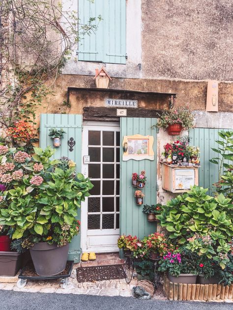 Aqua Shutters, Coastal Blue Paint, Blue Paint Color, French Exterior, Hello Lovely, Provence France, Coastal Blue, French Countryside, Beautiful Villages