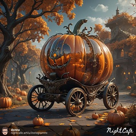 @nightcafestudio Pumpkin Coach, Vintage Halloween, Halloween