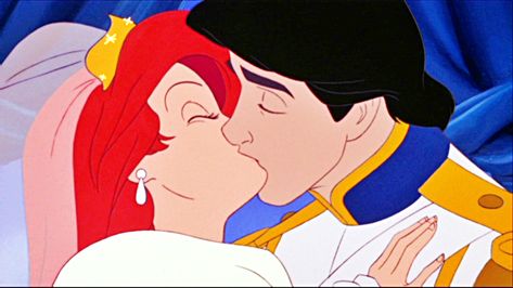 Ariel and Prince Eric's Wedding Kiss Disney Comebacks, Prince Eric And Ariel, Little Mermaid Wedding, Ariel Wedding, Walt Disney Characters, Prince Eric, Disney Couples, Ariel The Little Mermaid, Disney Quotes