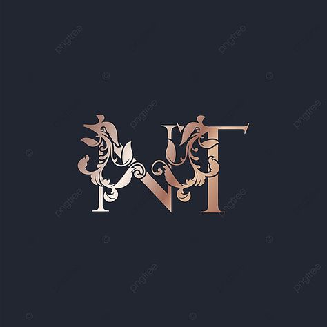 N And T Letter Images, N Letter Wallpaper Hd, T N, Initials Logo Letters, Letter N Logo, N Logo Design, B Letter Logo, Monogram Template, Happy Birthday Cake Photo