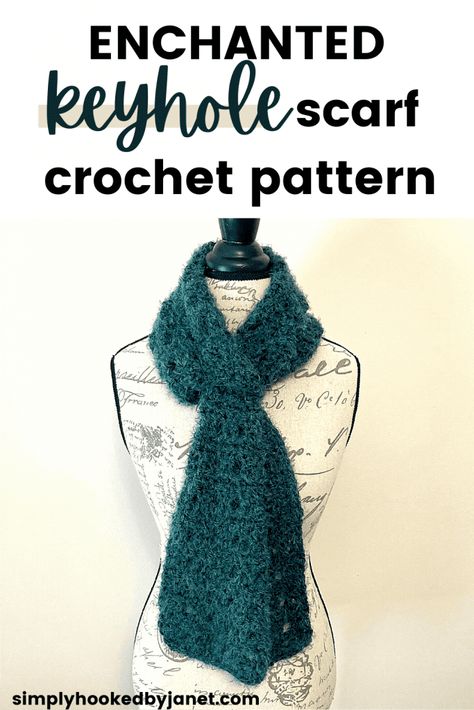 Keyhole Scarf Crochet Pattern Free, Keyhole Scarf Crochet Pattern, Crochet Keyhole Scarf, Scarf Crochet Pattern Free, Crochet Scarf Pattern Free Easy, Crocheted Scarfs, Crochet Vest Pattern Free, C2c Patterns, Keyhole Scarf