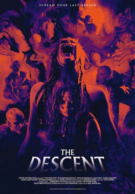 The Descent Movie, Descent Movie, Mondo Posters, Movie Poster Design, Horror Pictures, Best Movie Posters, Key Art, Film Poster Design, The Descent