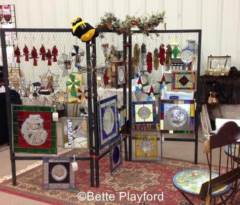 Selling Your Stained Glass at Craft Fairs Stain Glass Craft, Stained Glass Display, Craft Fairs Booth, Canopy Frame, Packing To Move, Glass Craft, Making Stained Glass, Craft Show, Stained Glass Crafts