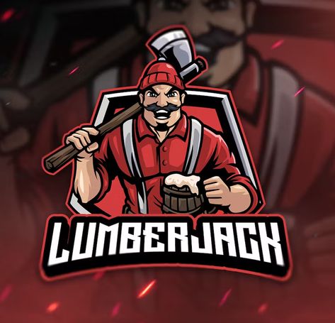 Lumberjack Mascot Logo Template AI, EPS Lumberjack Wolverine, Lumberjack Cartoon, Lumberjack Logo, Canadian Lumberjack, Wolf Mascot Logo, Graphic Design University, Graphic Design 101, Graphic Design Humor, Graphic Design Cards