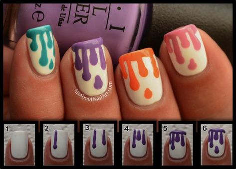 Nail Art At Home, Simple Nail Art Designs, Simple Nail Designs, Cute Nail Designs, Cool Nail Designs, Nail Art Tutorial, Easy Nail Art, Creative Nails, Nail Tutorials