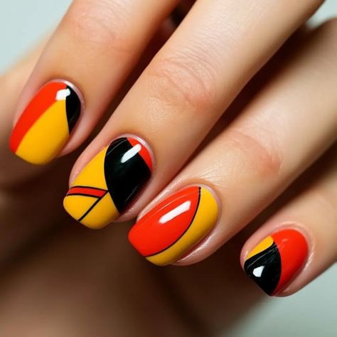 Unleash the Fun: Festive Nails for a Statement-Making Summer! - NailKicks Funky Nail Art Designs, Simple Summer Nail Ideas, Orange Chrome, Festive Nails, Summer Nail Ideas, Funky Nail Art, Summer Nail Designs, Squoval Nails, Magic Nails